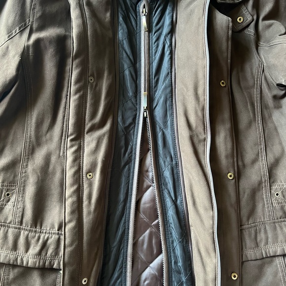 XL Walnut colored Johnston & Murphy Autumn/Winter Jacket w/removable collar. - Picture 5 of 15
